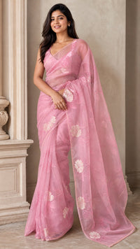 Virasat Pure Banarasi Katan Silk Saree With Gold Zari Weaving — view 1