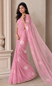 Virasat Pure Banarasi Katan Silk Saree With Gold Zari Weaving — view 3
