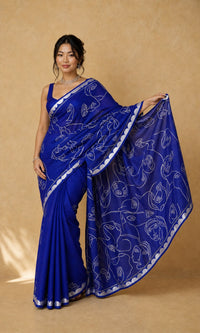 Jamdani Pure Cotton Jamdani Saree With Gold Zari And Meenakari — view 2