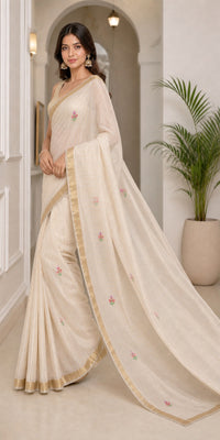 Gotapatti Pure Tissue Silk Saree With Gotapatti Border And Brocade Blouse — view 3