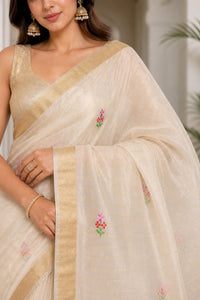 Gotapatti Pure Tissue Silk Saree With Gotapatti Border And Brocade Blouse — view 5