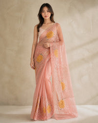 Reh Linen Silk Saree With Digital Print — view 1