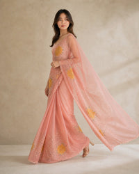 Reh Linen Silk Saree With Digital Print — view 3