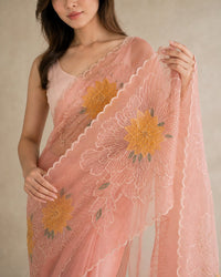 Reh Linen Silk Saree With Digital Print — view 5