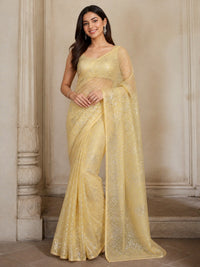 Aab Pure Organza By Satin Silk Saree With Digital Print — view 1