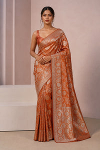 Neem Kota Saree With Applique Work And Scallop Border — view 1