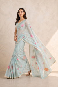 Chhaya Kota Saree With Thread Work And Applique — view 3