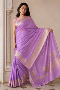 Sangam Pure Organza Saree With Hand Embroidery And Tussar Silk Blouse — view 2