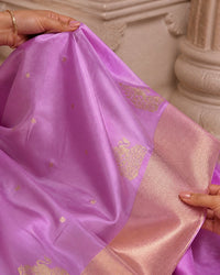 Sangam Pure Organza Saree With Hand Embroidery And Tussar Silk Blouse — view 5