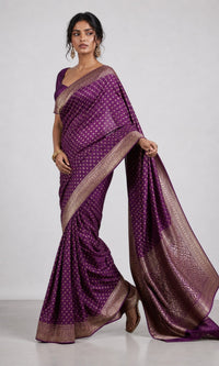 Hasta Pure Tissue Silk Saree With Hand Katdana Embroidery — view 3