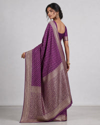 Hasta Pure Tissue Silk Saree With Hand Katdana Embroidery — view 4