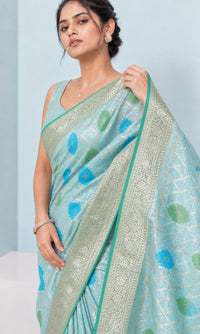 Jharokha Pure Kota Silk Saree With Gold Zari Weaving — view 5