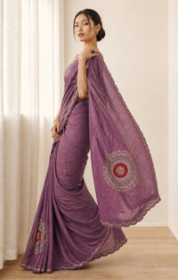 Katdana Pure Tussar Silk Saree With Katdana Sequence Embroidery — view 3