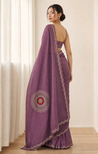 Katdana Pure Tussar Silk Saree With Katdana Sequence Embroidery — view 4