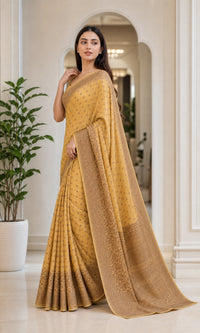 Khaddi Pure Khaddi Georgette Saree With Antique Zari Weaving — view 3