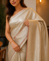 Saanjh Organza Silk Saree With Digital Print — view 5
