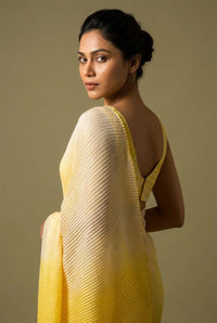 Sunlit Aura Pleated Organza Saree — view 2